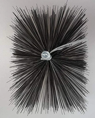 Spazzola per canna fumaria, spazzola per camino, spazzola per camino, spazzola per camino, spazzola per tubi rettangolare, in filo di acciaio indeformabile, qualità (40 x 40 mm)