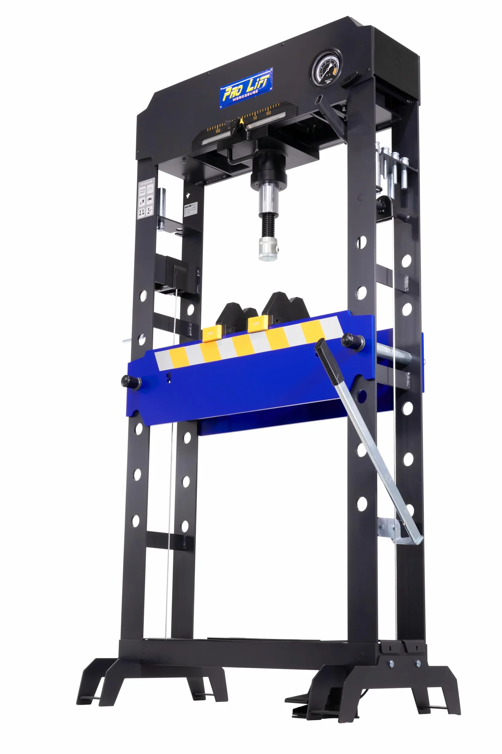 Pressa da officina manuale + pneumatica 30t 00012 750 mm extra larga