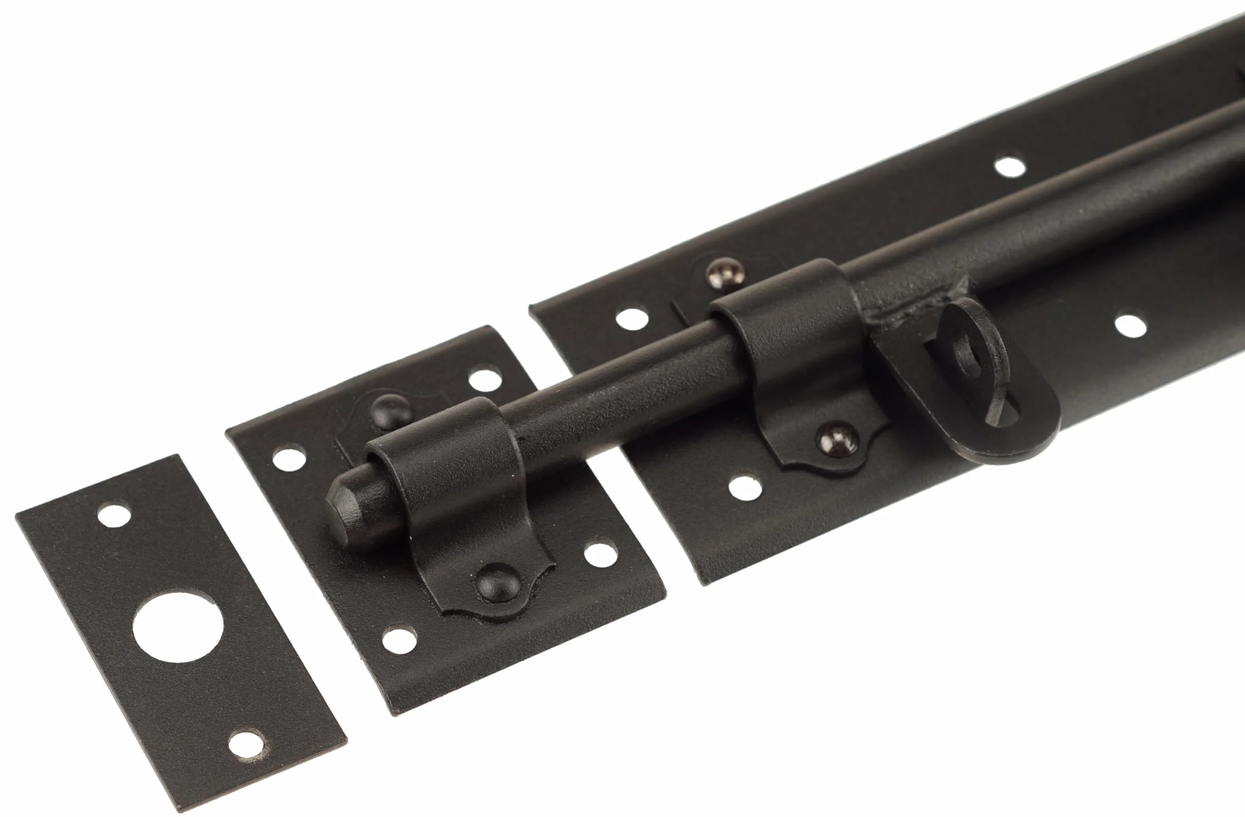 Catenacci per cancelli, 2 pezzi x 280 mm, neri, catenaccio per porta, serratura per porta, catenaccio, catenaccio per cancello da giardino