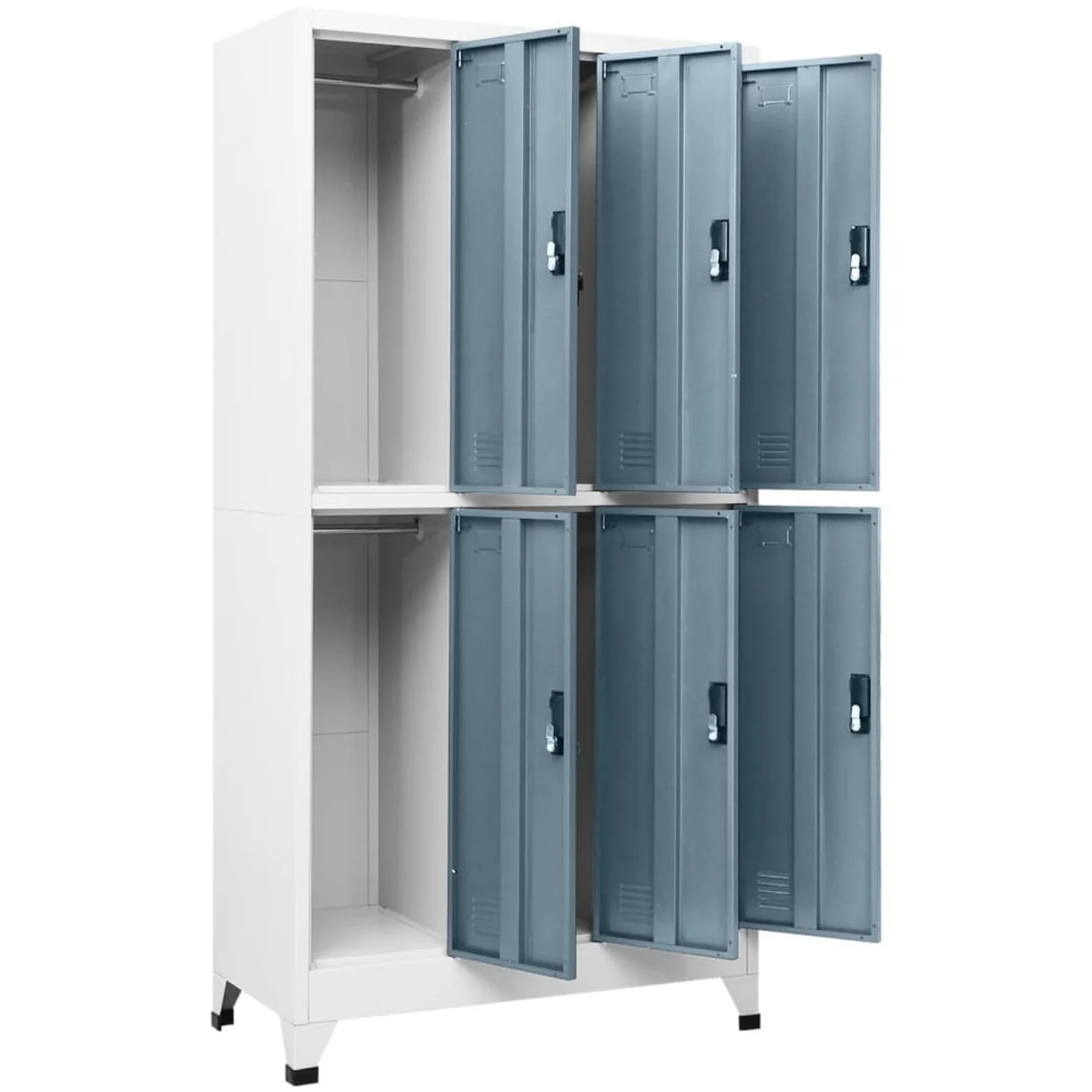Armadietto Grigio Chiaro e Scuro 90x45x180 cm in Acciaio #02, Armadio con Serratura Chiave, Armadio con Chiave, Armadietto con Chiave, Armadio in Metallo, Armadietto Metallo