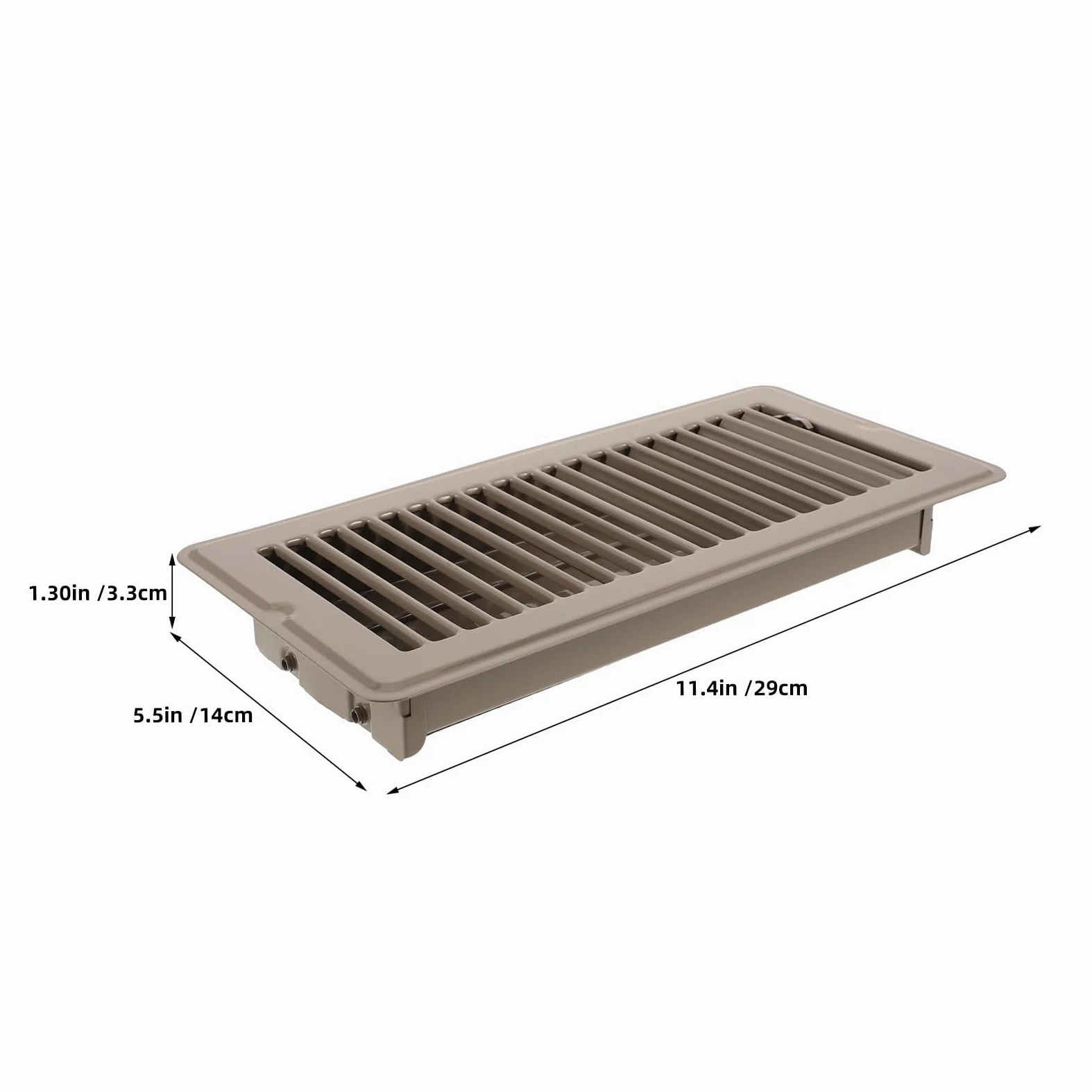 Griglia di Ventilazione a Pavimento in Metallo 4 Pezzi 4x10 Pollici | Louvre Regolabili Integrati, Superficie Piatta senza Bave, Uso Quotidiano Sicuro e Flusso D’aria Controllato