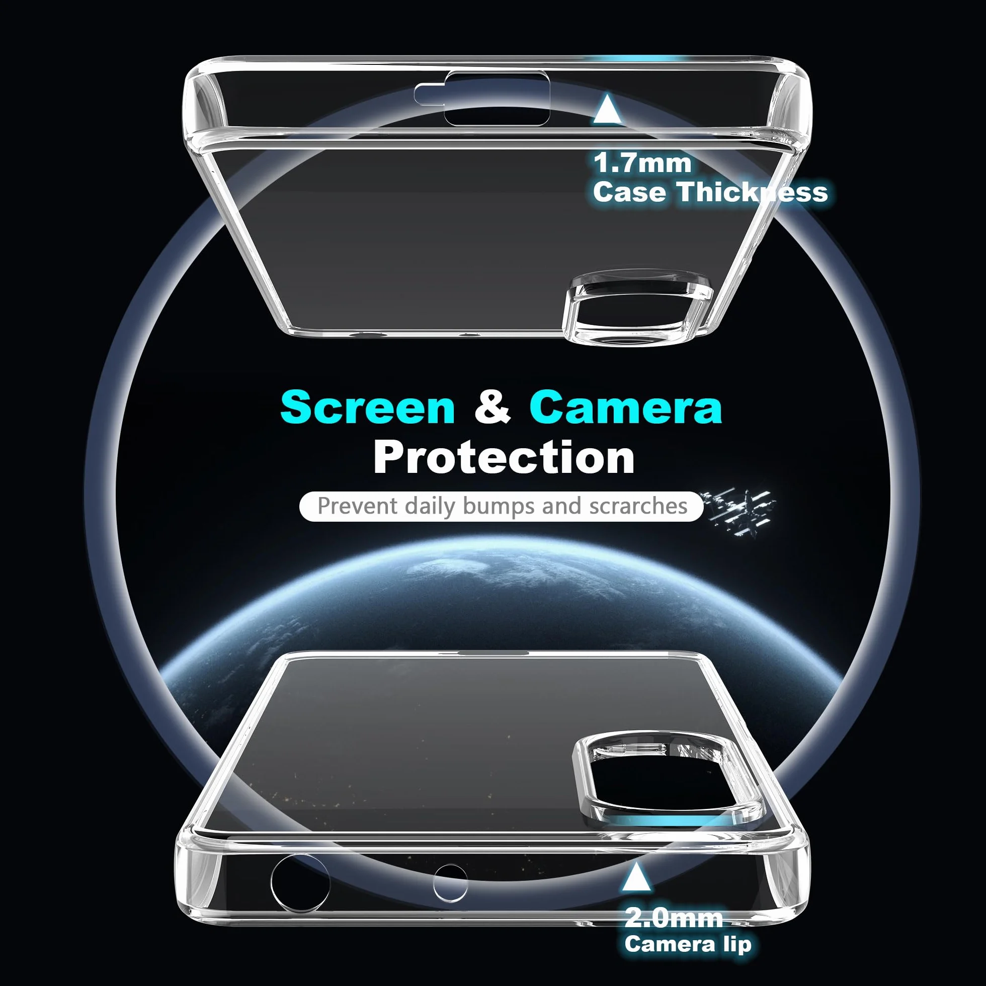 Cover per Sony Xperia 1 VII Custodia per Assorbimento degli Urti Sottile Morbida in Silicone TPU Protettiva [Protezione da Caduta] + [1 Pezzi] Vetro Temperato -Trasparente