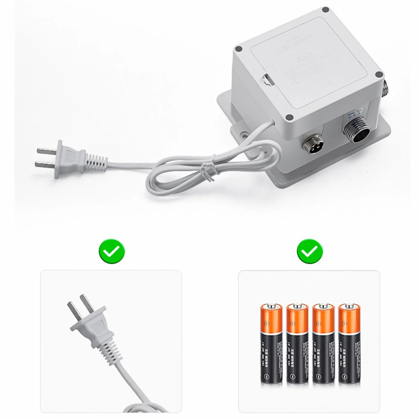 Rubinetto Con Sensore A Infrarossi Automatico Bagno Lavabo Alto 32 Cm Senza Contatto Batteria Ottone Antibatterico Resistente Corrosione Miscelatore
