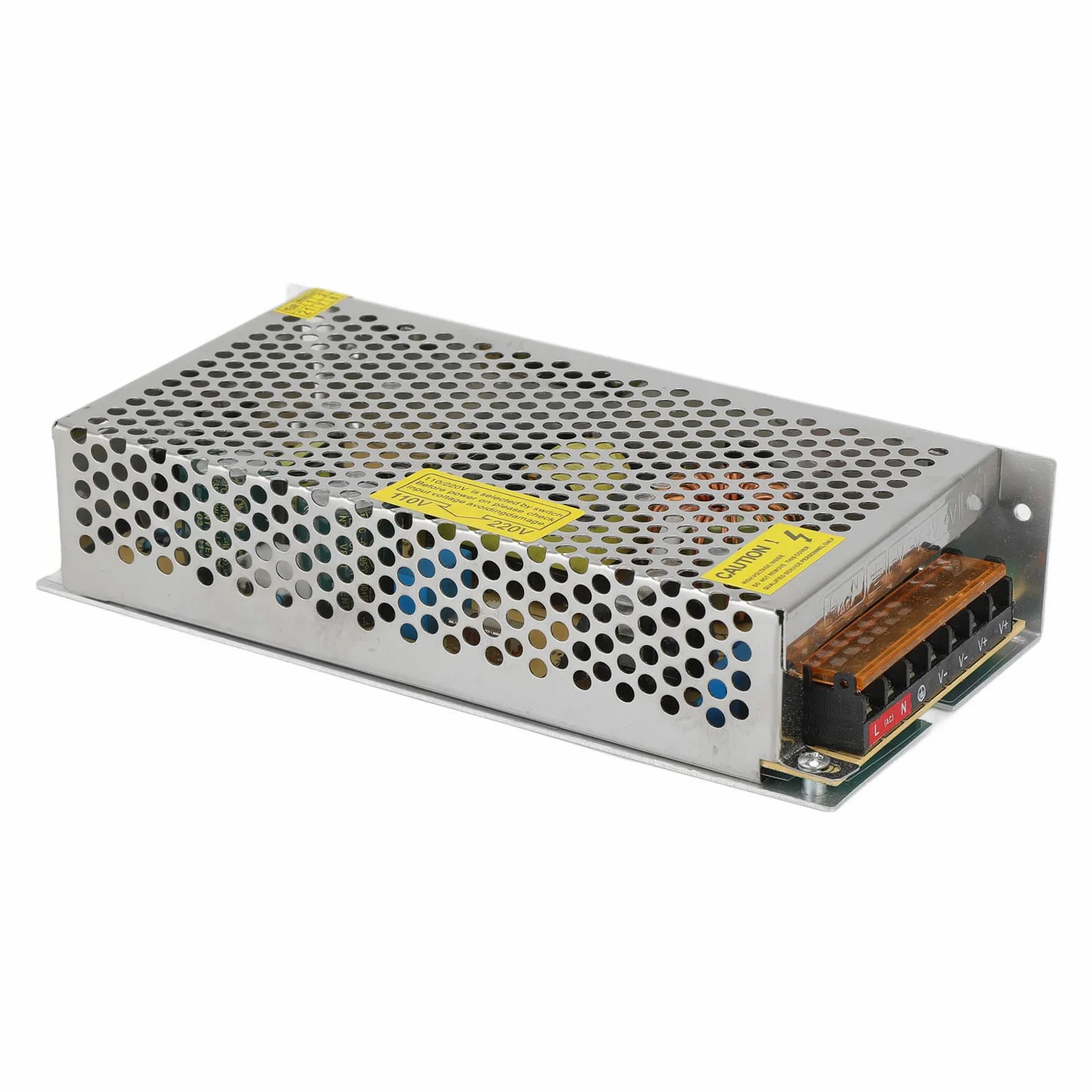 Ejoyous Alimentatore CC Trasformatore di Alimentazione in Lega di Alluminio da 110 V 220 V a 12 24 150 W con Protezione da Sovraccarico da Cortocircuito per Strisce LED Radio Computer Uso Interno