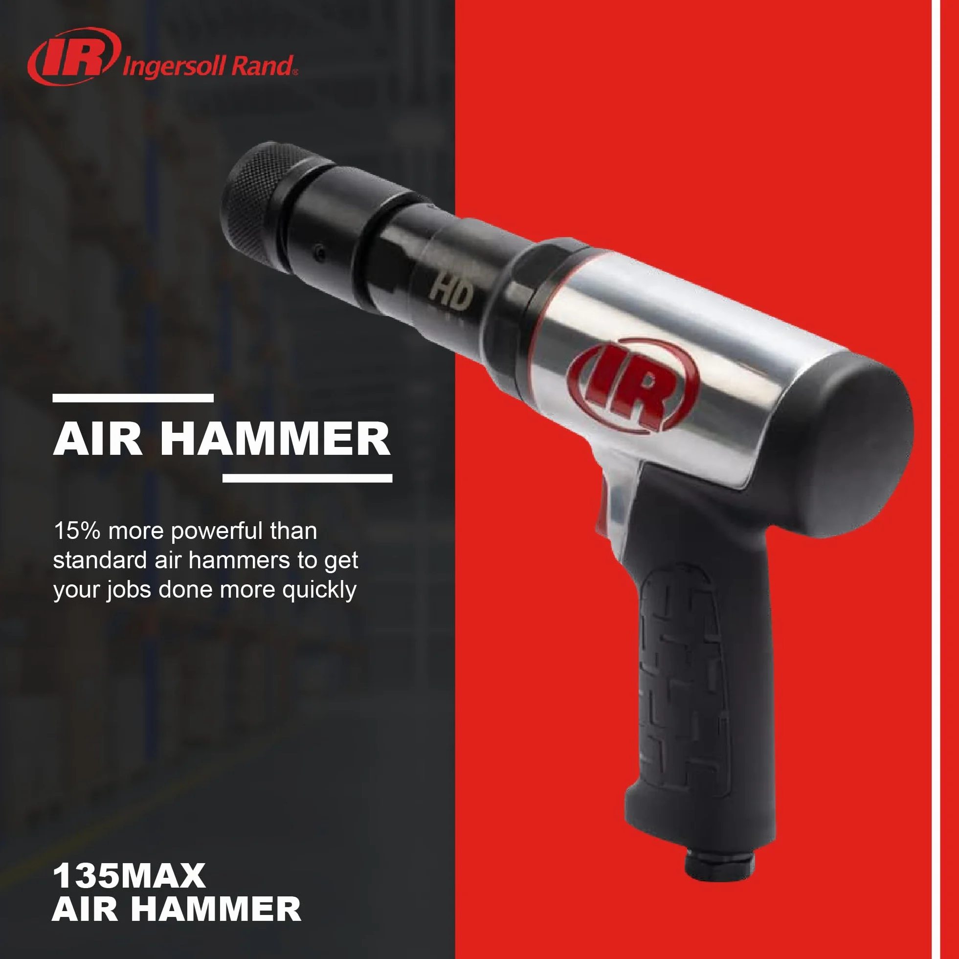 Ingersoll Rand Martello pneumatico 135MAX, 2600 colpi/min, corsa 76 mm, alesaggio 3/4" (19 mm)
