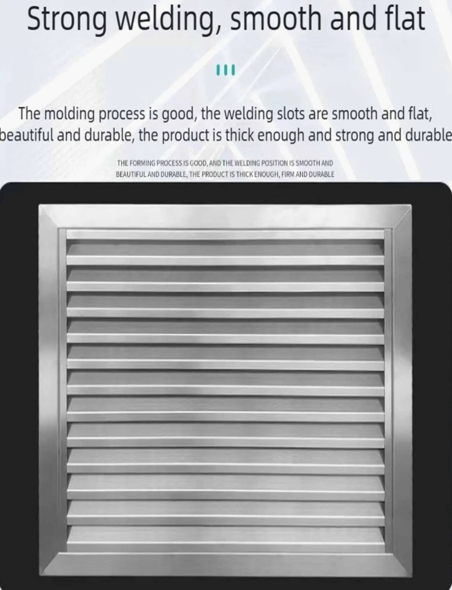 Generico Griglia di Ventilazione Moderna in Acciaio Inox, Decorativa per bocchette di aerazione a soffitto e a Parete, Elegante Accessorio per impianti di climatizzazione, Resistente e Facile da inst