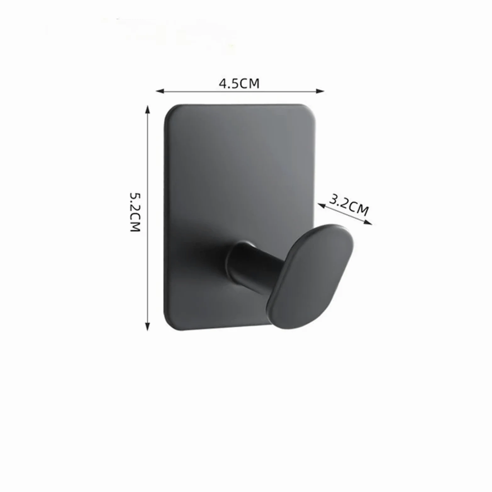 ganci adesivi Ganci for accappatoio da bagno in acciaio inossidabile, ganci adesivi parete, porta asciugamani, accessori cucina, appendiabiti multiuso(Black-8pcs)