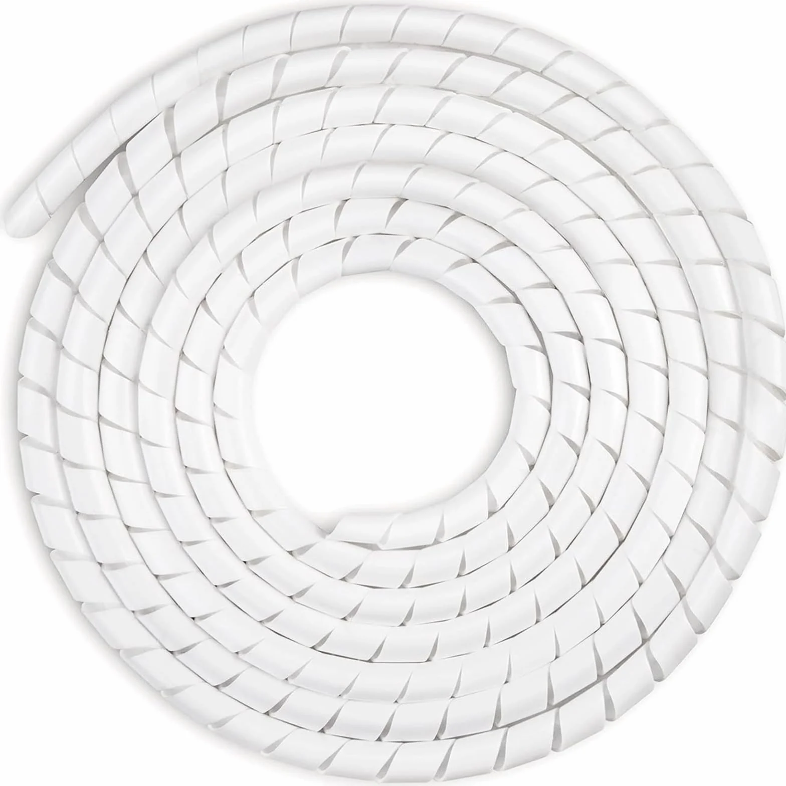 AGPTEK 6M Raccogli Cavi Spiralato, Guaina per Cavi di Diametro di 12-25mm, per mettere in ordine cavi PC, TV ecc (Bianco)
