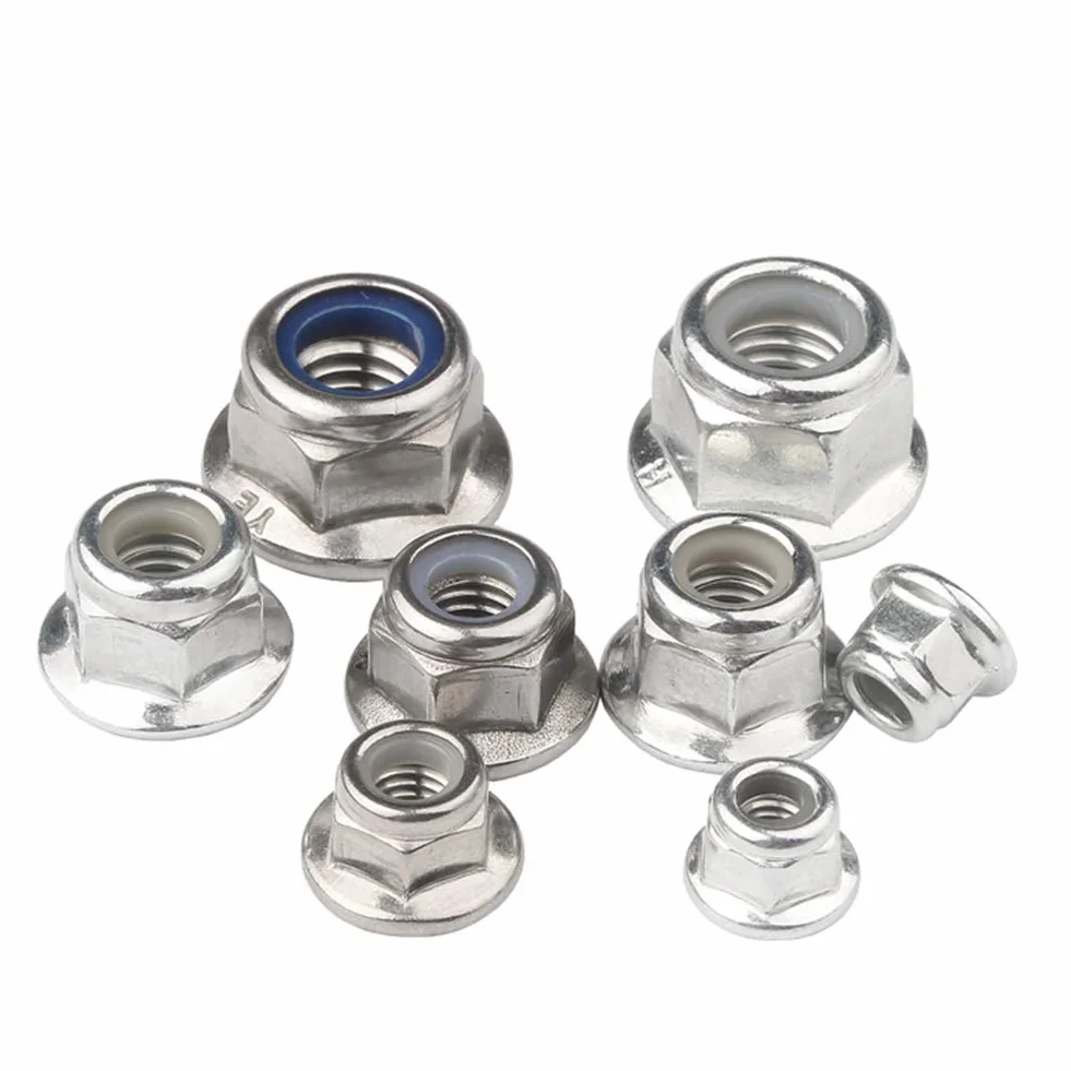 Dado Flangiato Acciaio Inox 304 Autobloccante M4 M5 M6 M8 M10 M12