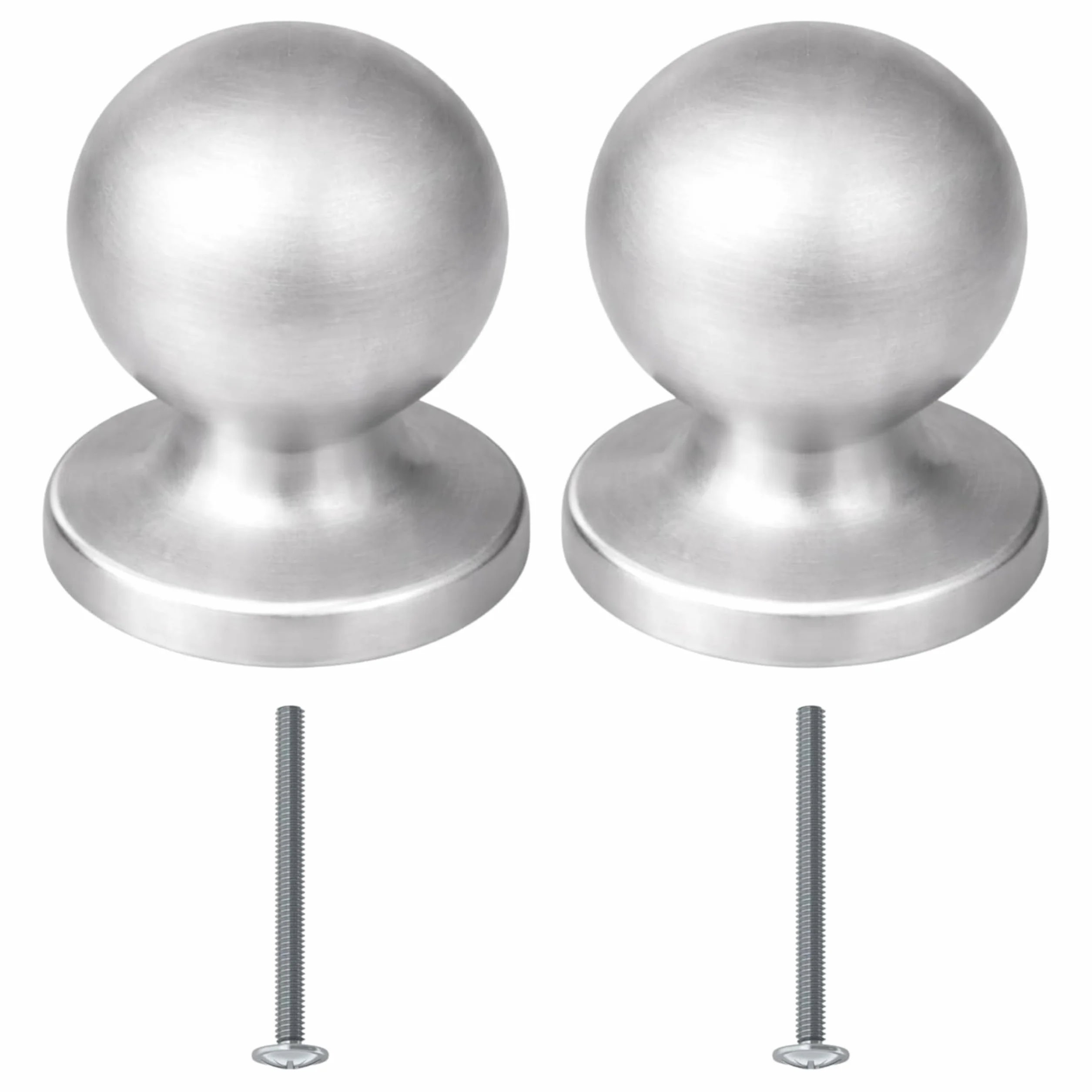 Pomelli Rotondi per Mobili in Zama Color Cromo Satinato - Pomello Grande