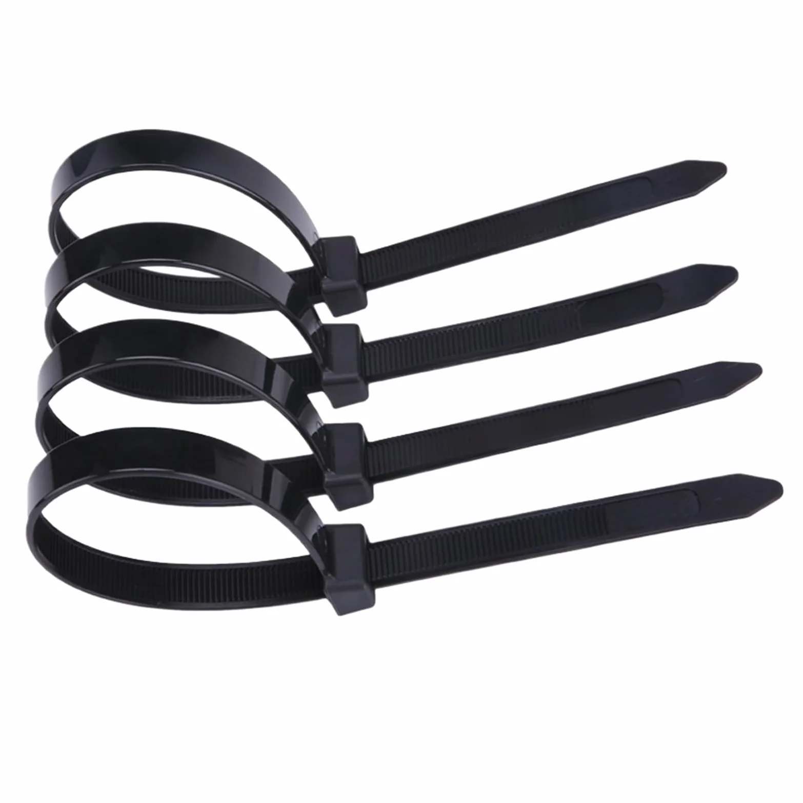 Fascette per cavi con fibbia regolabile Fascette per cavi autobloccanti, plastica, cinture di raggruppamento di fili, organizzatore vari(Bk1.9x100mm1000pcs)