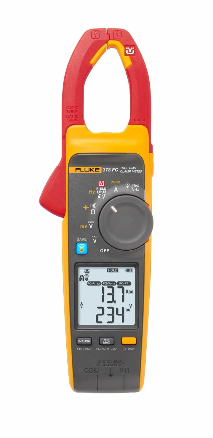 Multimetro a pinza per misurare la tensione senza contatto AC/DC TRMS Fluke 378 FC con iFlex