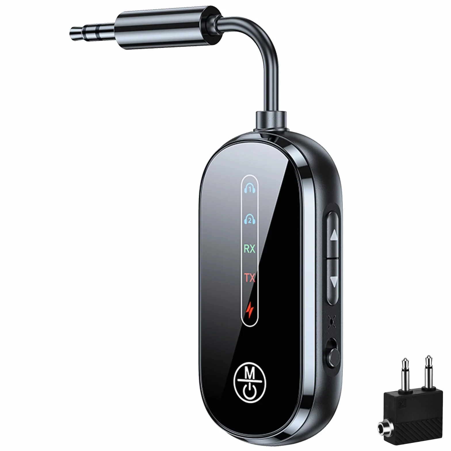 CAUTIOUS 5.4 Ricevitore Bluetooth Aux, 2 in 1 Adattatore Trasmettitore Ultimo Modello, Stabile Trasmettitore Bluetooth per Tv, Cuffie 3.5mm, Adattatore Bluetoot Auto per TV, Telefono Mobile