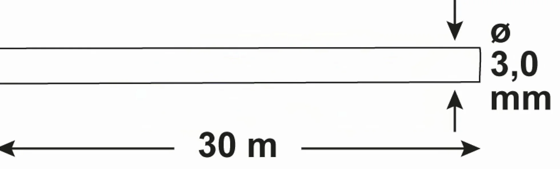 Connex DY2701391 Cavetto in acciaio, plastificato, 30 m x 3 mm