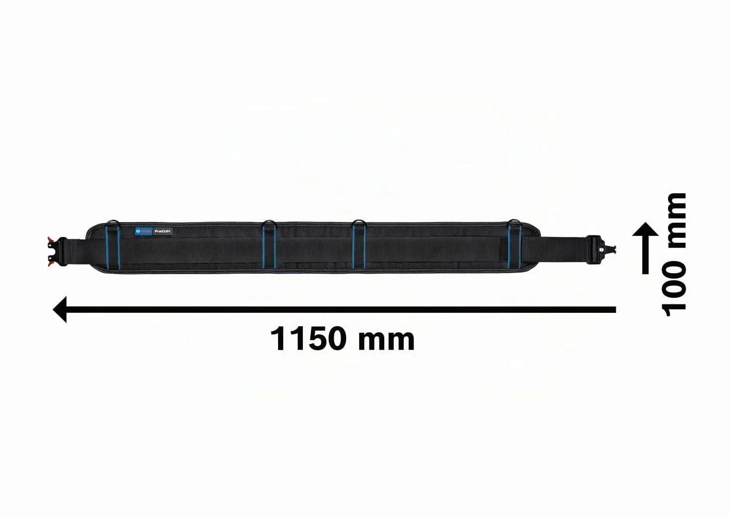 Bosch Professional Proclick Set Cintura Porta Attrezzi S/M con Tasca GWT 4, Tasca GWT 2, 2 Holder