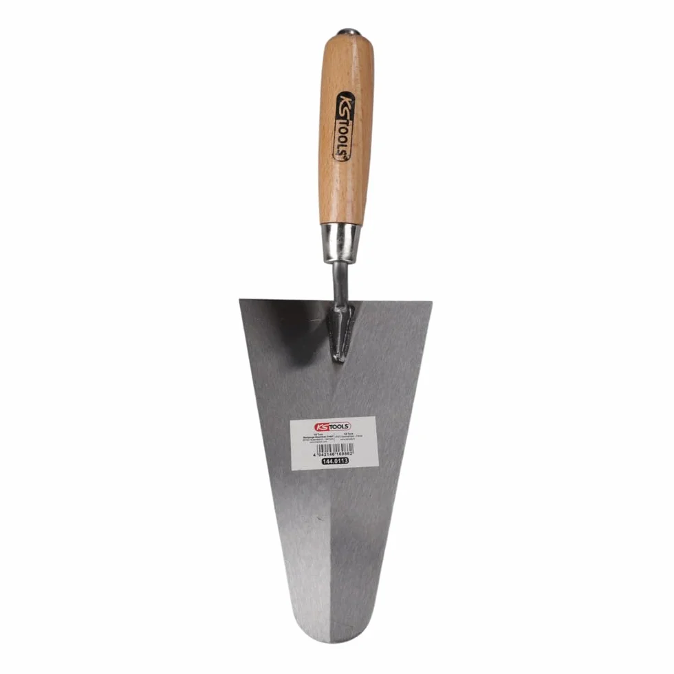 KS Tools Cazzuola per Stuccatura 200 mm Tondo Impugnatura in Legno