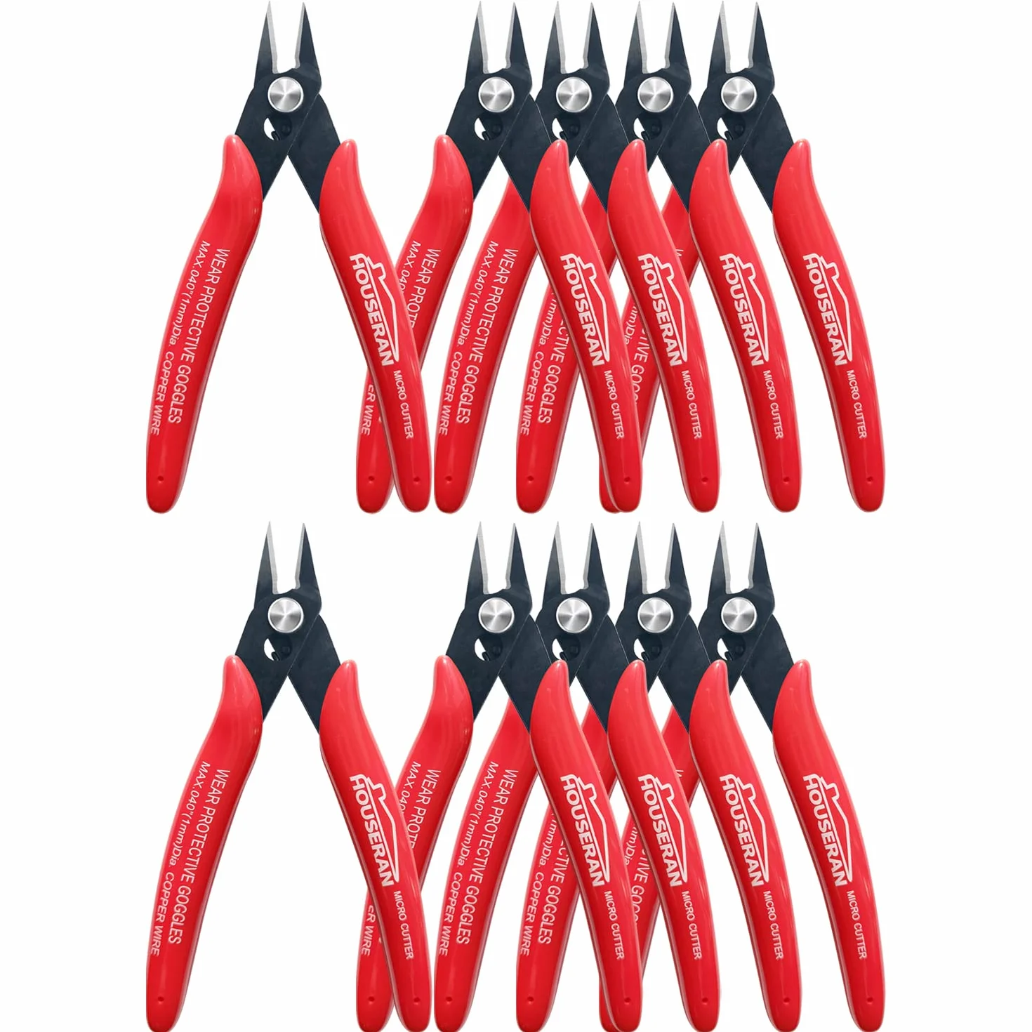 Tronchesi per Cavi, 10Pack, Pinza da Taglio Diagonale, 170 Pinze per Taglierine di Precisione, Mini Tagliafili, per la Creazione di Gioielli, Modelli