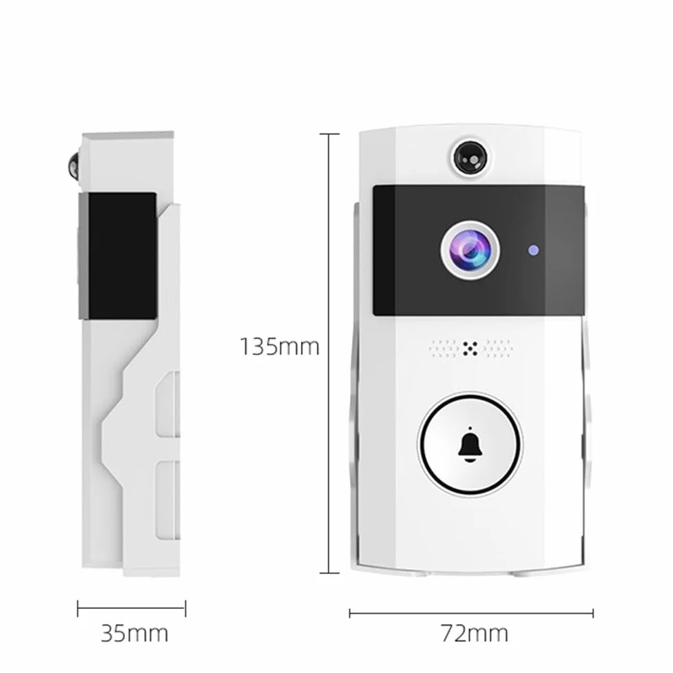 HpLive Campanello wireless wireless con pannello solare, parapioggia impermeabile, visione notturna e citofono bidirezionale per ingresso di casa (A)