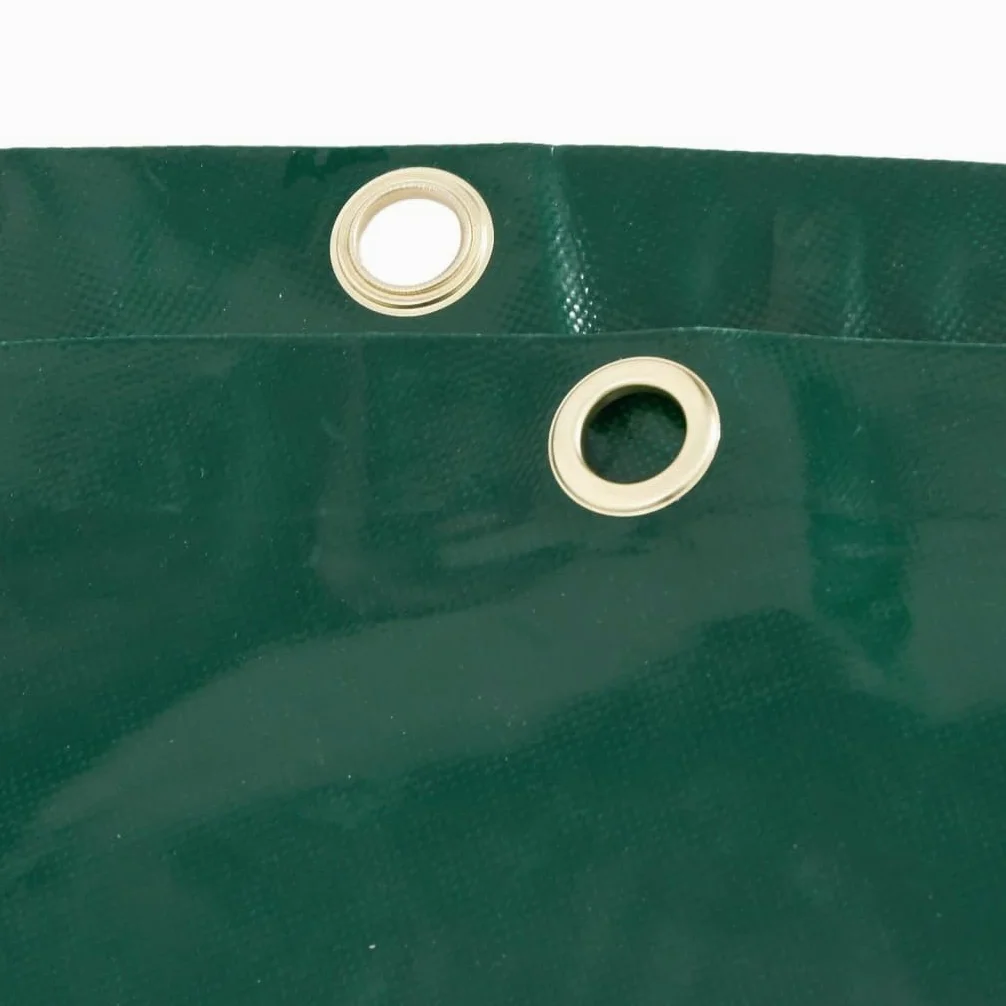 Telone verde in tela con rivestimento in PVC, 1 x 2,5 m, 650 g/m², impermeabile, antistrappo, con occhielli, resistente alle intemperie e ai raggi UV, versatile, per giardino, campeggio, auto