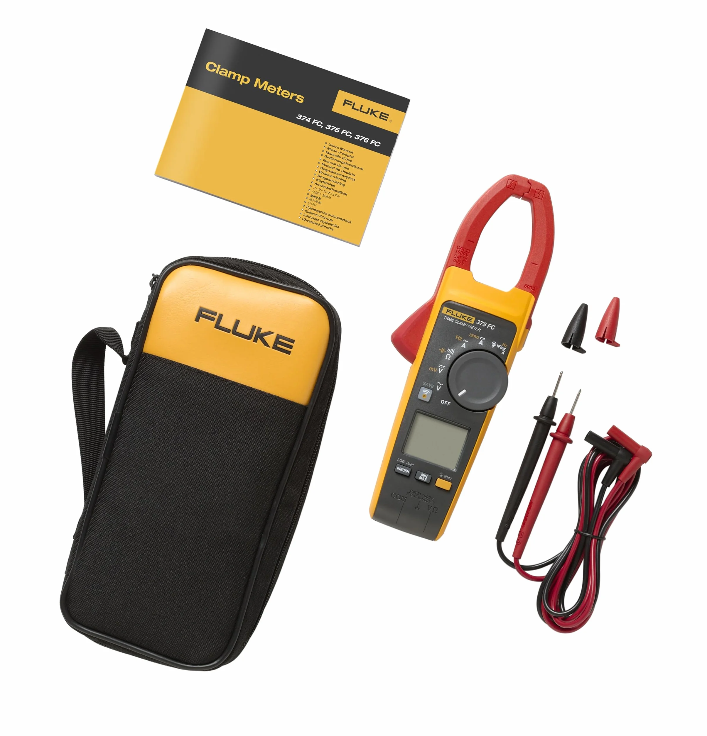 Fluke 375FC Multimetro a pinza 600A, 1000V AC/DC, TRMS, datalogger, frequenza, Fluke Connect