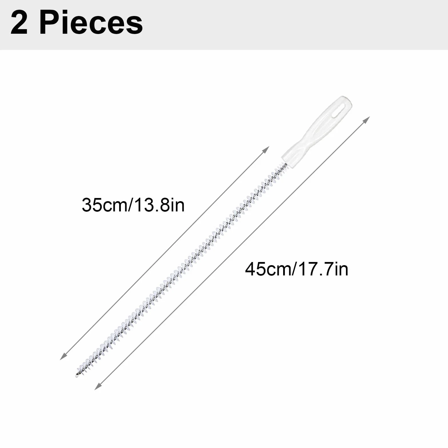 KEYRI Spazzola di pulizia per lavello 45cm Stura lavandini e Scarichi 2 Pezzi