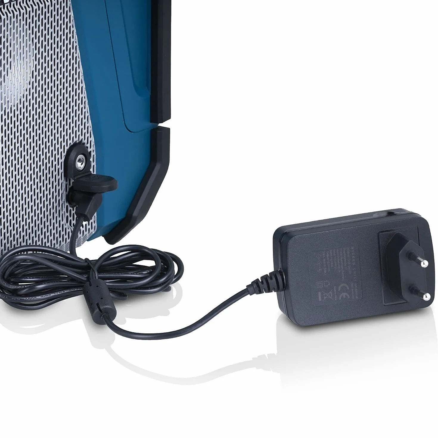 Wicked Chili Alimentatore di rete da 2 m compatibile con radio Makita DMR 115/DMR 114, cavo di ricarica di ricambio per alimentatore originale SE00000679 DAB batteria Radio (2500 mA, 30 W, 12 V senza