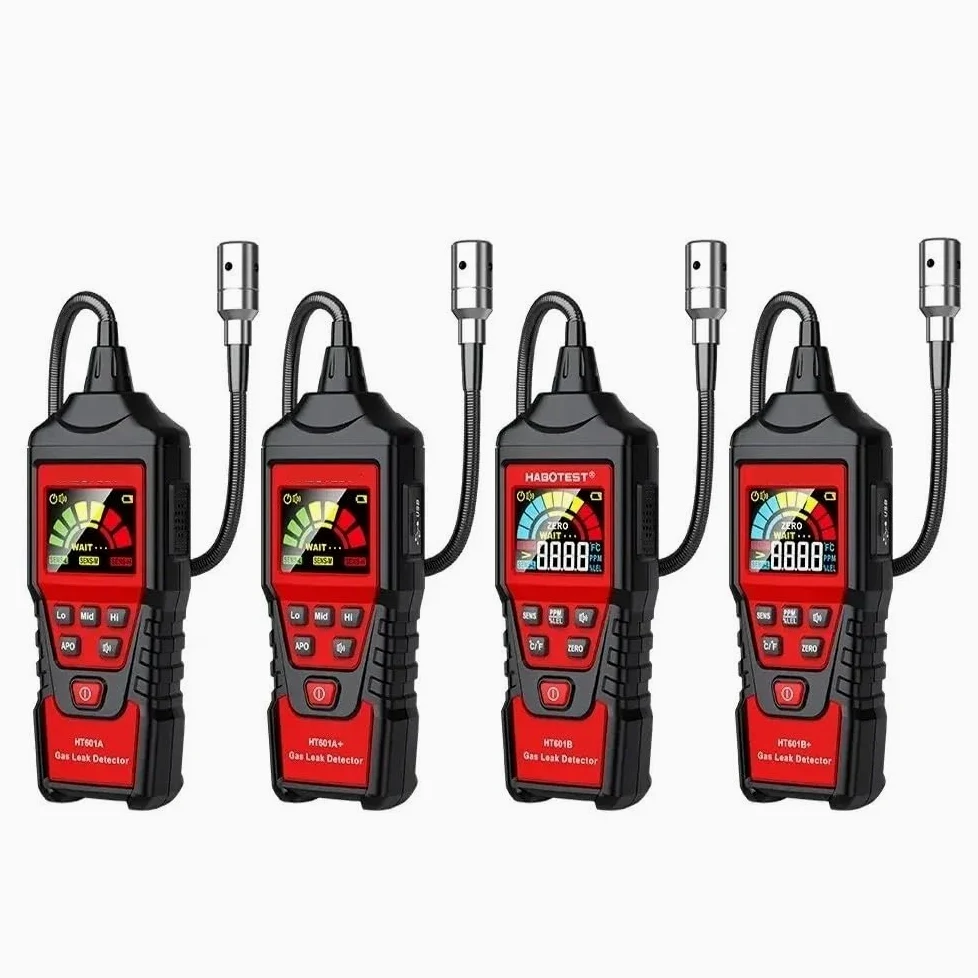 Rilevatore di gas, Rilevatore di perdite gas HT601A HT601B 0-1000PPM Allarme sonoro e schermo metano naturale infiammabile combustibile per lavoro e casa(HT601A)