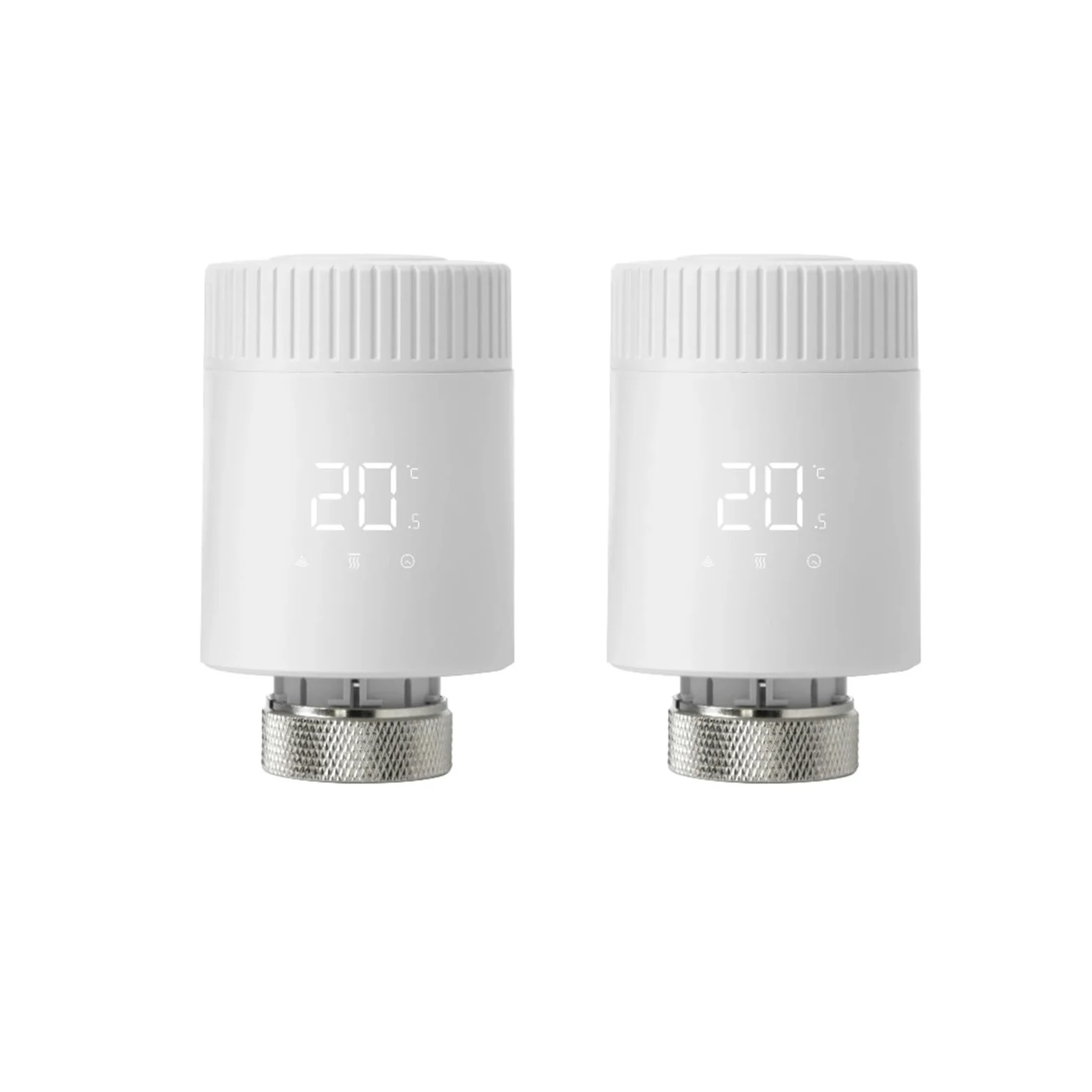 Attuatore Termostatico For Radiatore Smart TRV Valvola Termostatica Controllo Remoto Programmabile Regolazione Automatica(2pcs)