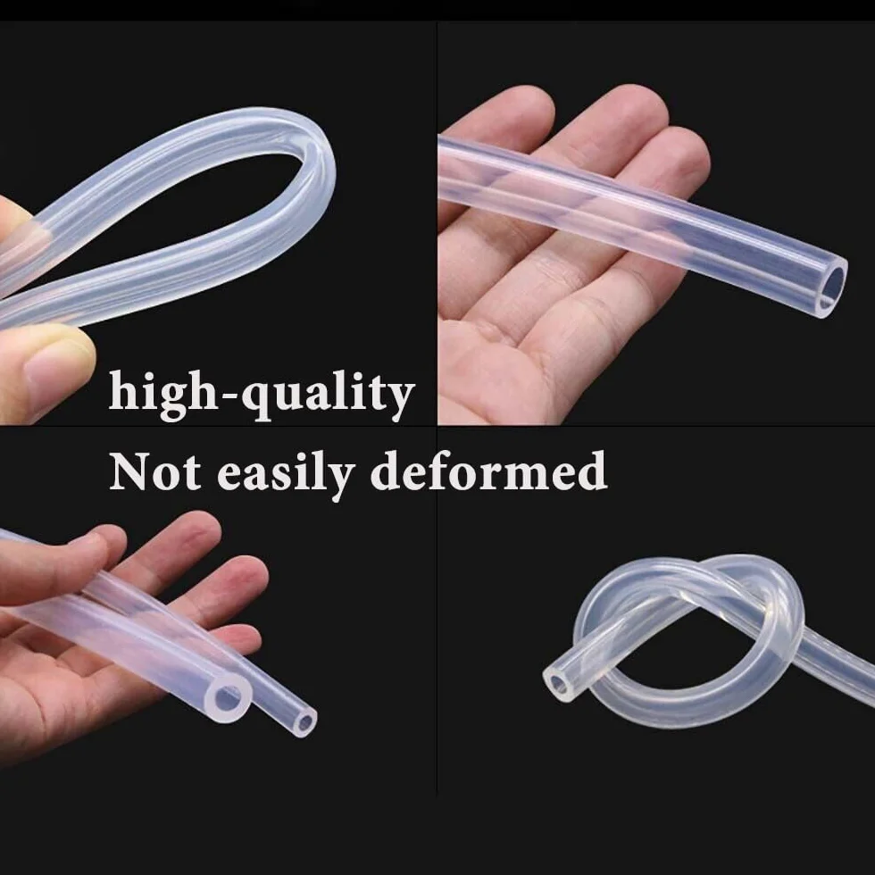 Tubo Flessibile in Silicone 12mm ID x OD 14mm Spessore della Parete 1mm Tubo Trasparente dell'acqua 2 Metros Resistenza ad Alta Temperatura, non Facilmente Deformabile