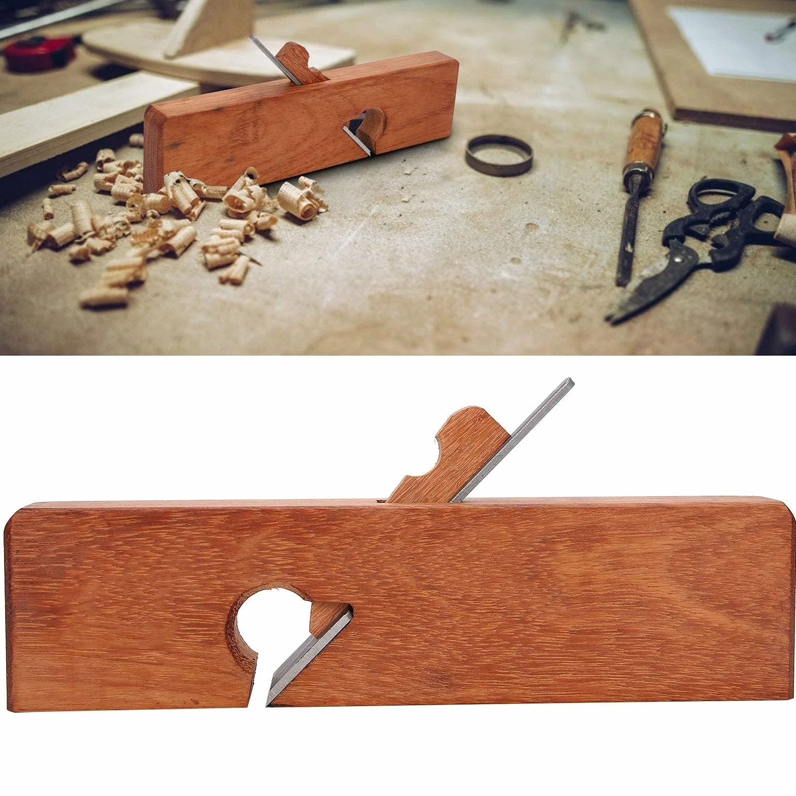 Pialla per Legno, Pialla a Mano, Pialla per Rifilare Falegname, Utensile Fai-da-te per la Lavorazione del Legno a Mano con Scanalatura a Filo Piatto, con Piallatura Rapida, Resistenza All'Usura