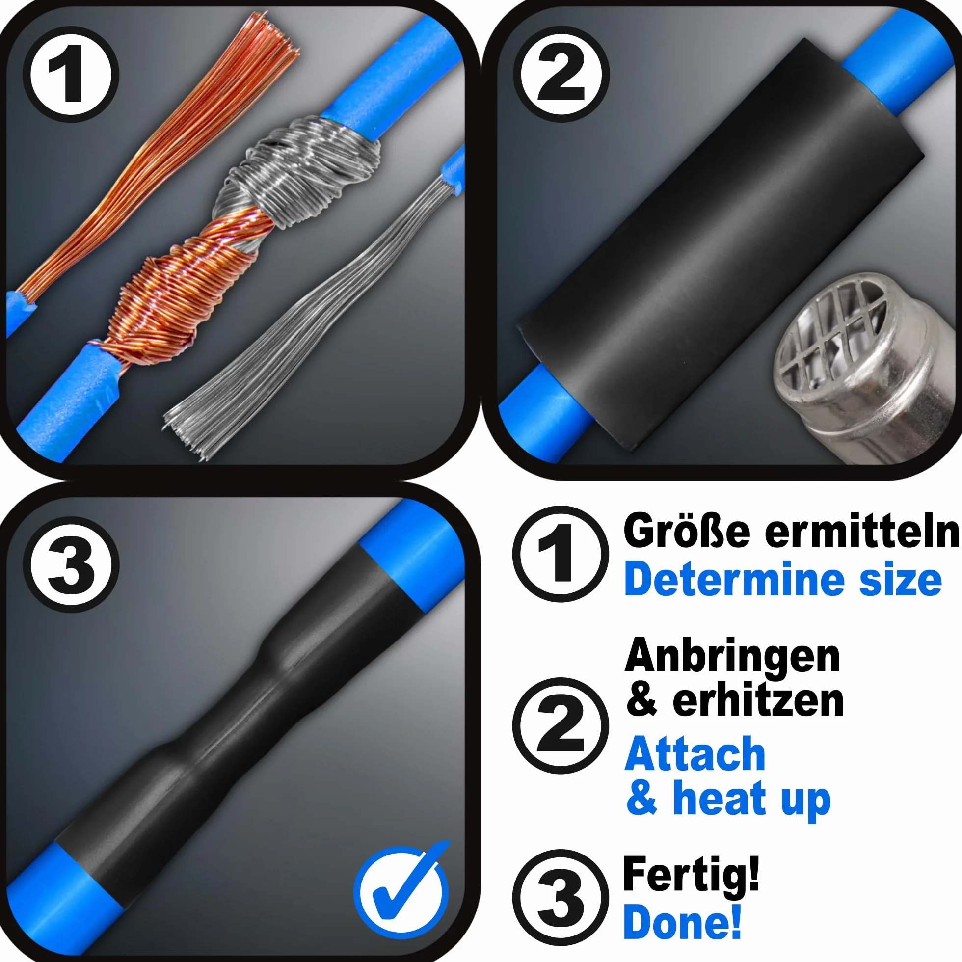 ISOLATECH Guaina Termorestringente Ø35mm x 3m 2:1 Nero Poliolefina Resistente UV Isolamento Cavi