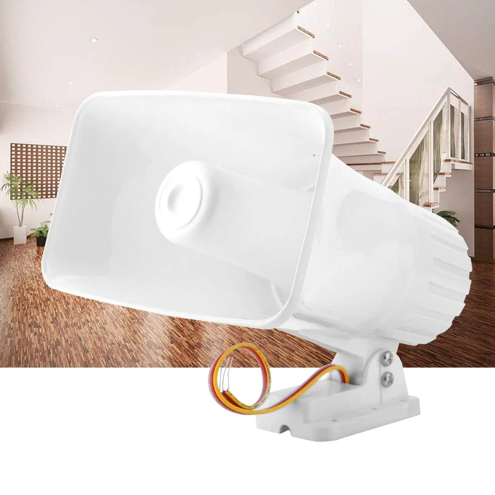 DC12V Sirena di Allarme Domestico, 150 DB DC 12V Dual Tone Wired Horn 150dB Antifurto Avvertimento Althorn per Sicurezza Domestica Audio Dual Wired Alarm