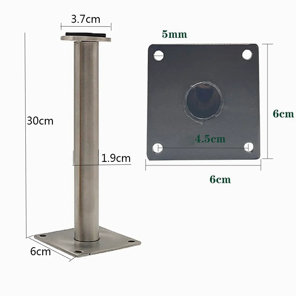 Gambe per mobili, Piedini regolabili for mobili, gambe for divani, for armadi in acciaio inox, for tavoli, piedini for, for e scrivanie in metallo, argento, 4 pezzi(30cm)