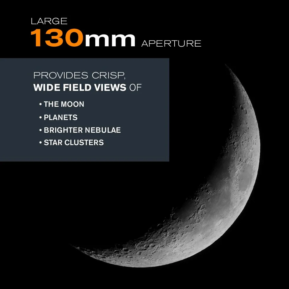 Celestron 31051 AstroMaster 130EQ Telescopio riflettore newtoniano a motore, blu scuro