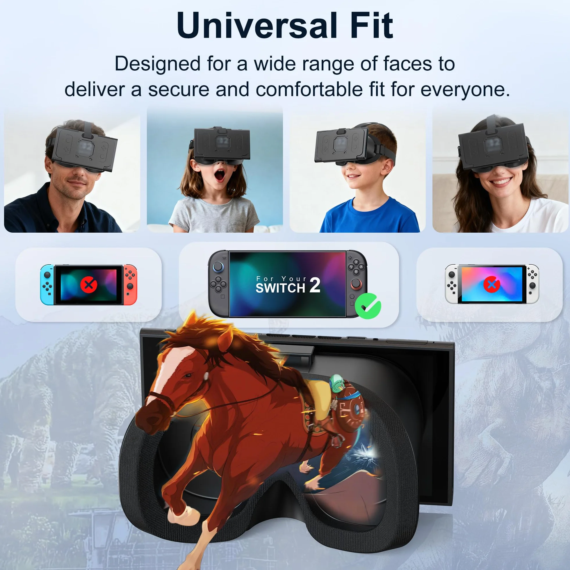 VR Headset per Switch 2, nero