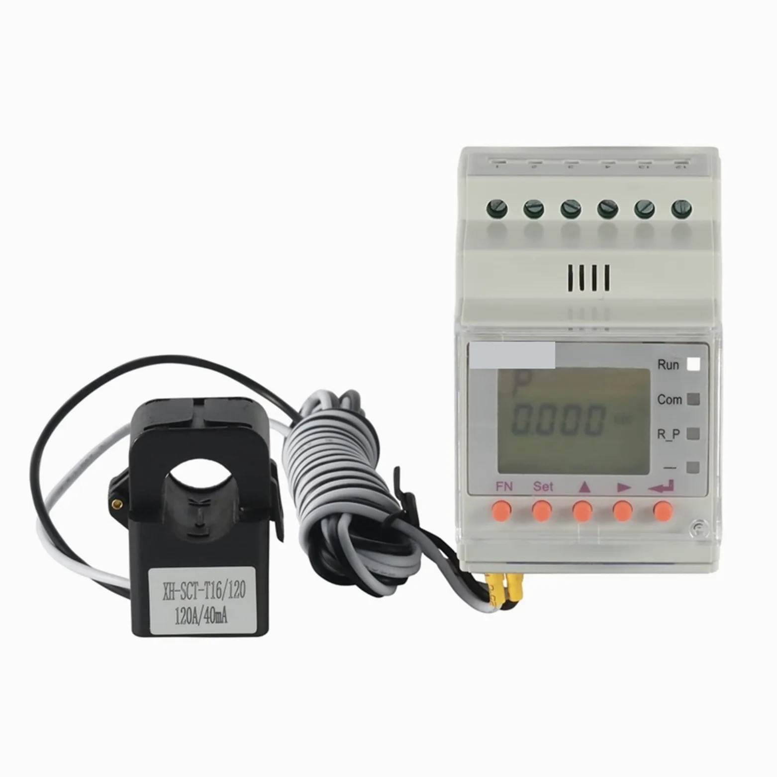 Contatore Energia Elettrica, 45～65Hz Din Rail Ct Accoppiato 120A Contatore di energia intelligente monofase Solar PV Riflusso bidirezionale Monitor di potenza Inverter abbinato, Facile da Installare