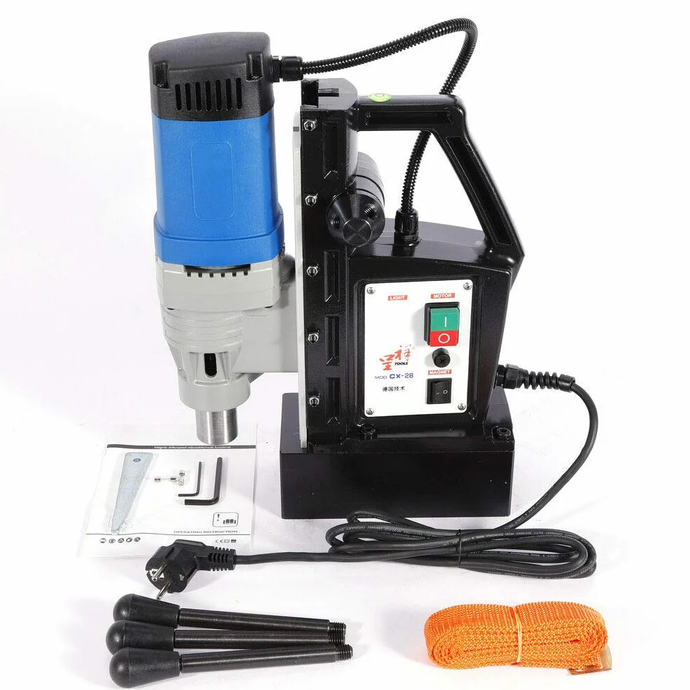 Trapano magnetico 1680 W 3-28 mm foratura nucleo acciaio guida ago 13000 N
