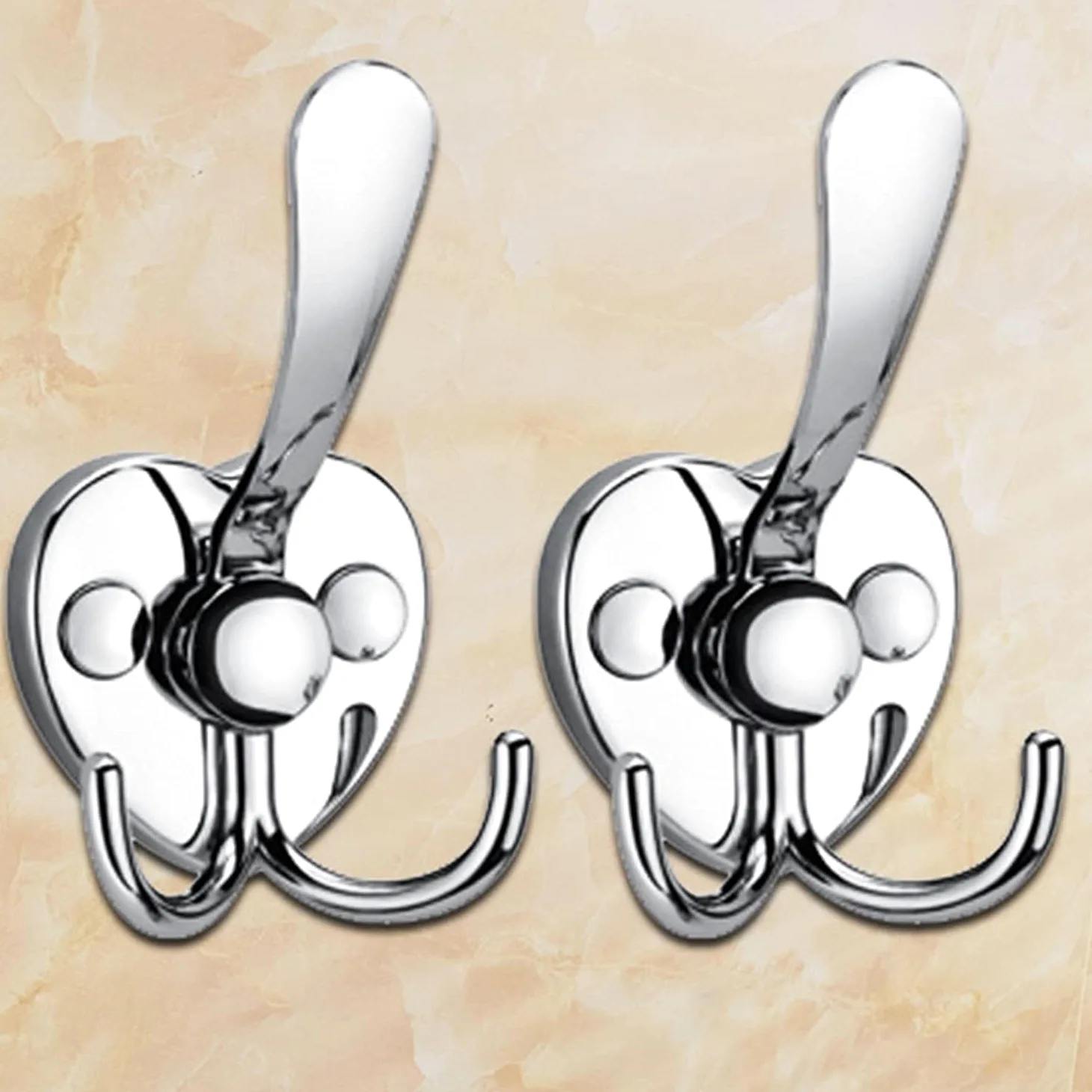 Ganci da muro, 8 Pezzi Ganci for Accappatoio a Doppia Punta Appendiabiti Doppi for Porta con Viti a Parete for Appendere Cappello Cravatta Vestiti Asciugamano for Camera da Letto Bagno Cucina,A