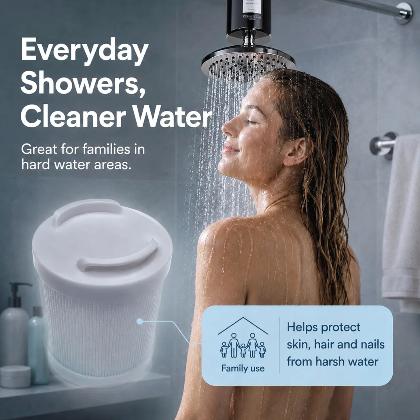 Filtro di ricambio per doccia compatibile con Filterbaby Pro | Confezione da 2 filtri addolcitori per acqua dura (2 pezzi)