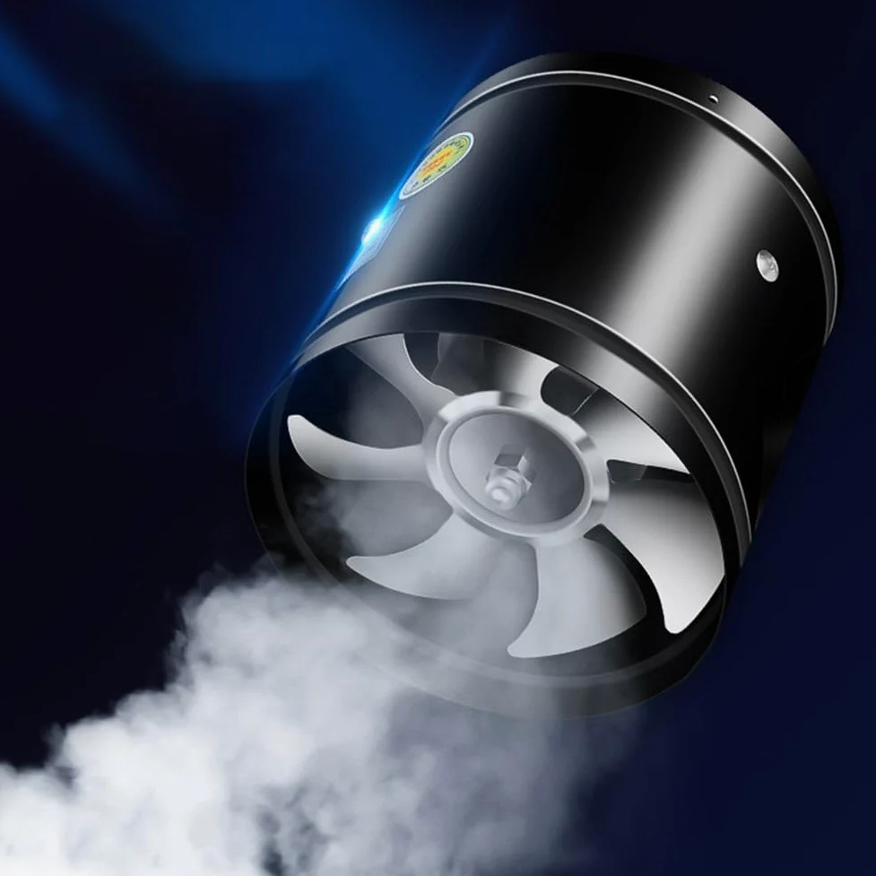RANRAO Aspiratore in linea da 150 mm, estrattore in linea per condotto silenzioso, aspiratore per condotto di estrazione del fumo Ventilatore per tubo in linea da 600 m³/h per booster di riscaldamento