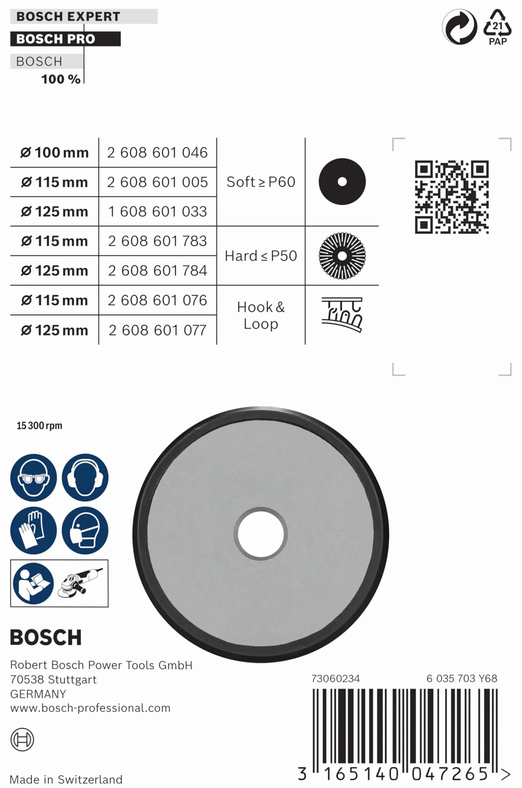 Bosch Platorello PRO M10 Ø 100 mm Smerigliatrice angolare