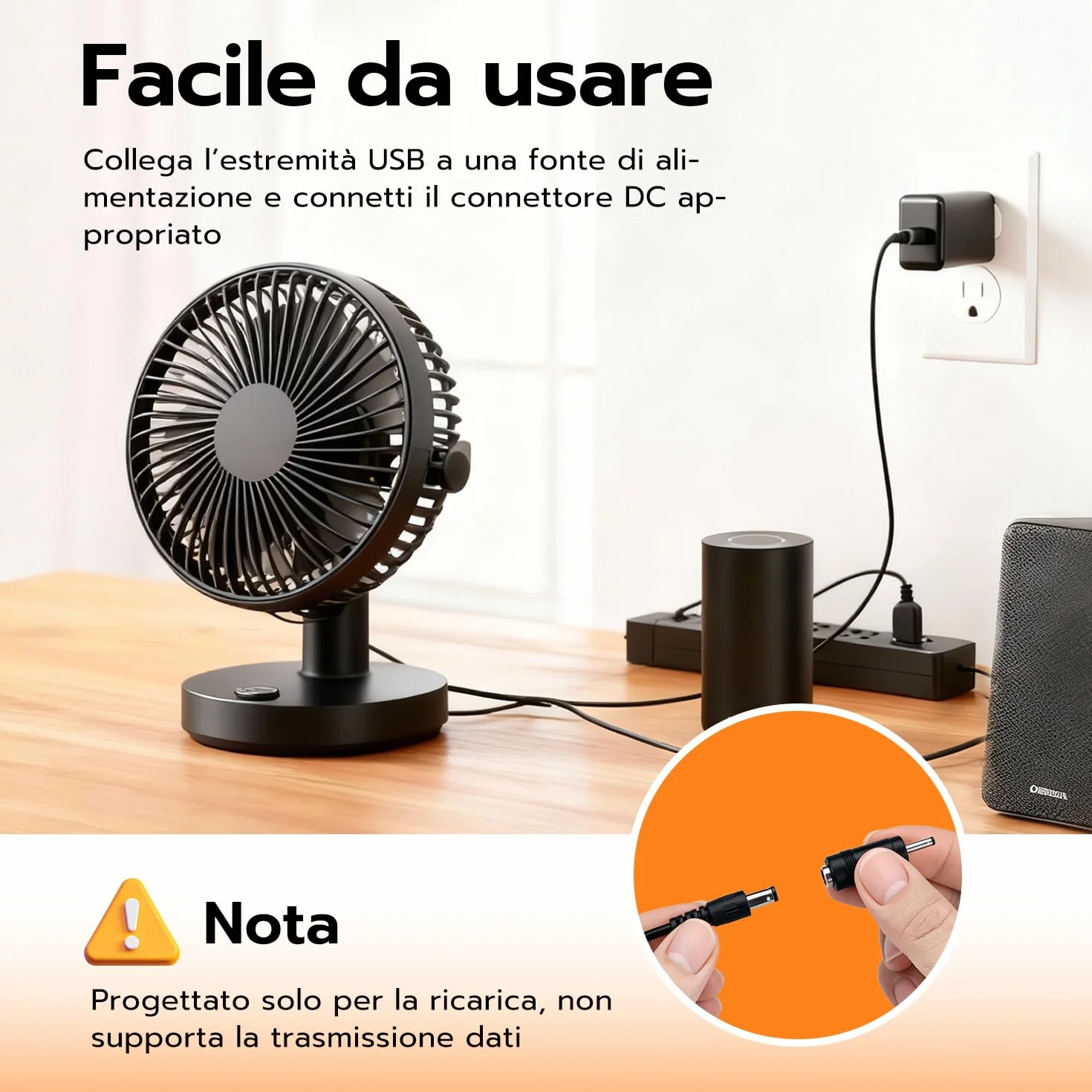 Cavo di Alimentazione da USB a DC 5V,Cavo di Ricarica USB con 5 connettori DC, Ingresso a Uscita DC 5,5 x 2,5 mm, per router, CCTV