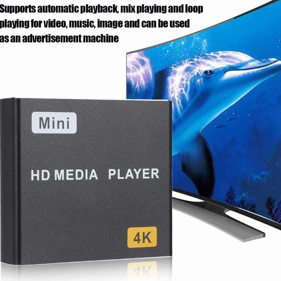 Mini 4K HDD Media Player Car U Disk Player 1080P con Unità USB/Schede SD Spina UE