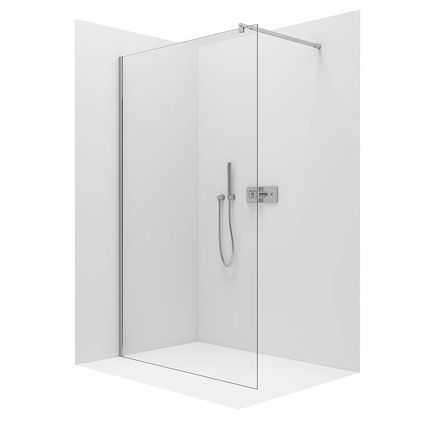Box Doccia Walk-In 70x200cm Vetro Temperato 8mm Anticalcare
