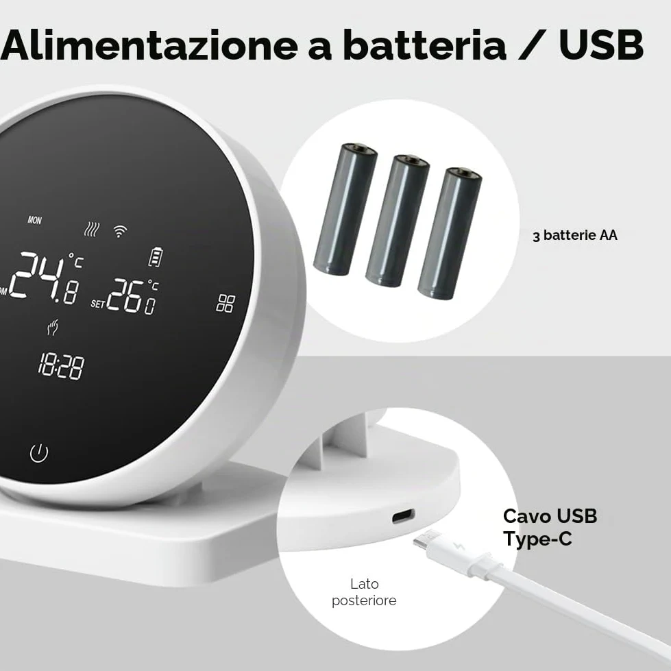 Termostato WiFi Wireless Termostato per Caldaia A Gas per Riscaldamento Caldaia A Gas Tuya Termostato WiFi Supporto Controllo APP Vocale Funziona per Home