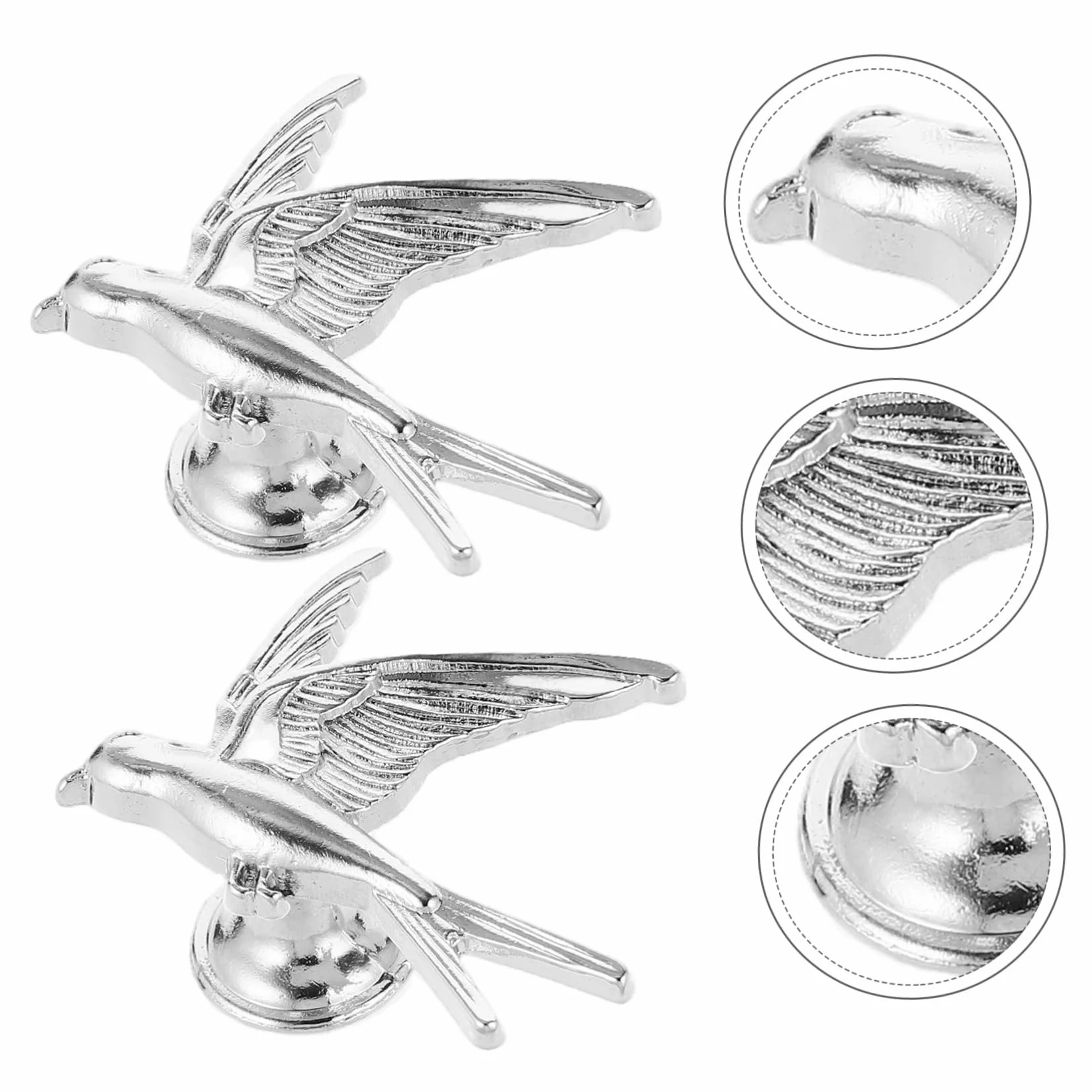 Artibetter 3 Set Di Maniglie Per Mobili in Stile Unico A Forma Di Volante Pomelli in Metallo Finitura Liscia Pomelli Decorativi Per Porte Per La Casa 2 Pezzi * 3