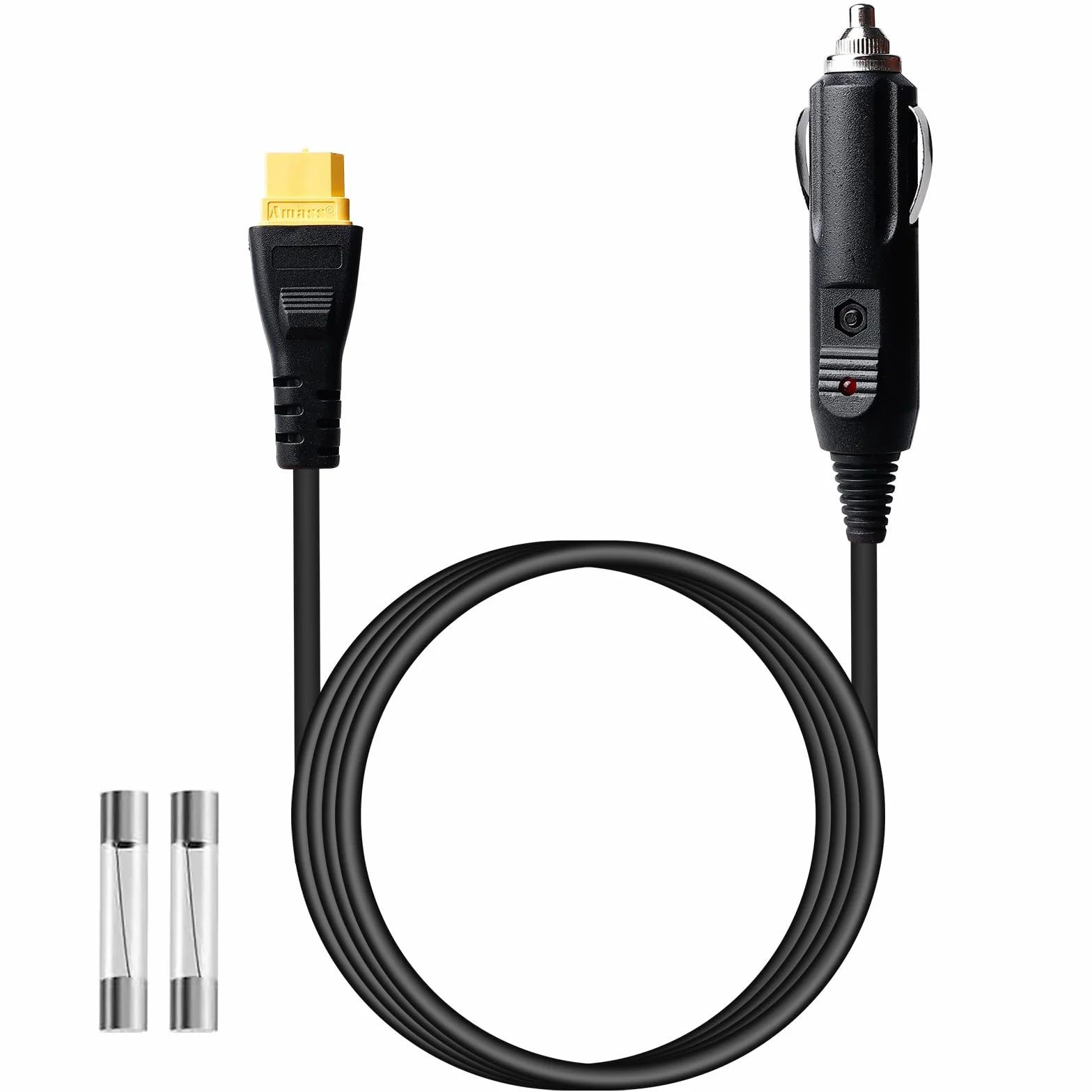 XT60 - Caricatore per auto, DC 12 V/24 V, cavo di ricarica per auto, 3 m, cavo accendisigari, caricatore per auto, universale, per C1000, 757, 767, SR600, per auto, camion, camion