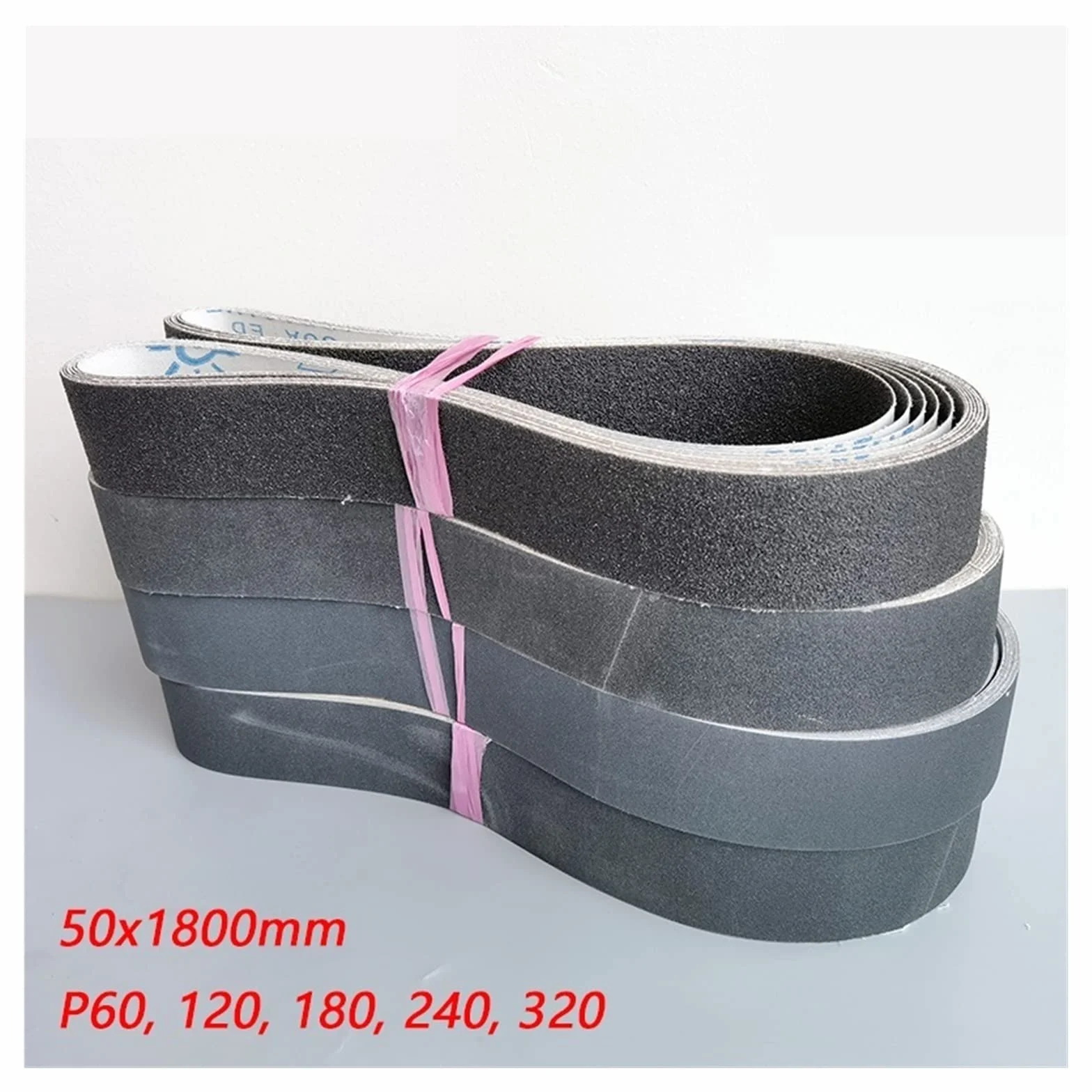 5 pezzi di nastro abrasivo for lucidatura dei metalli 50 x 1800 mm, nastro abrasivo al carburo di silicio 2" x 71" doppio uso asciutto bagnato P60-320(60 120 180 240 320)