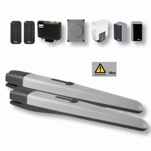 Dieffematic NICE TOONA4024KCE Kit Automazione Cancello Battente - Motori 24V per Ante 3m, Montaggio Esterno BlueBUS