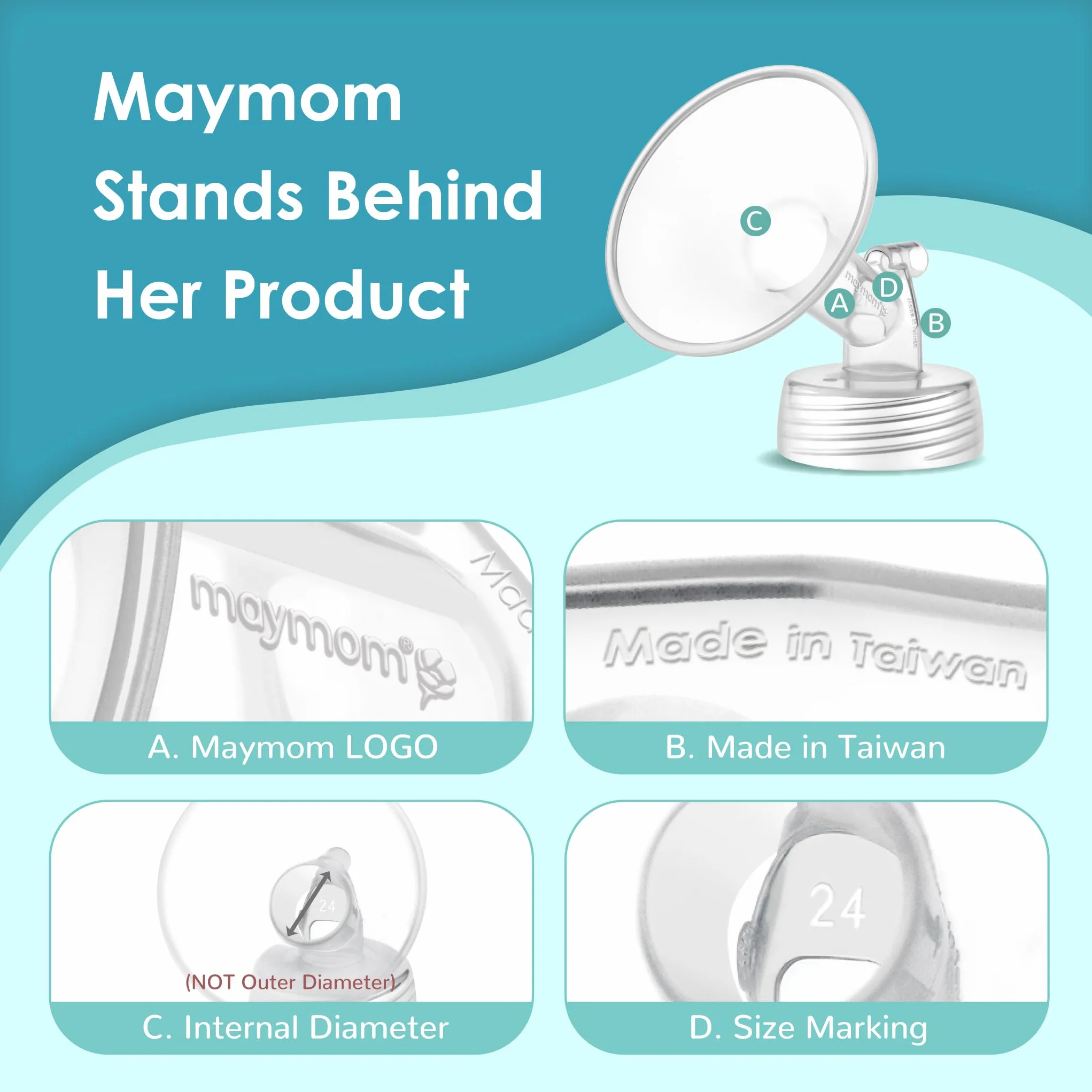 Maymom Flangia da 18 mm con Valvola Duckbill Compatibile con Spectra S1 S2 9 Plus Parti per Tiralatte